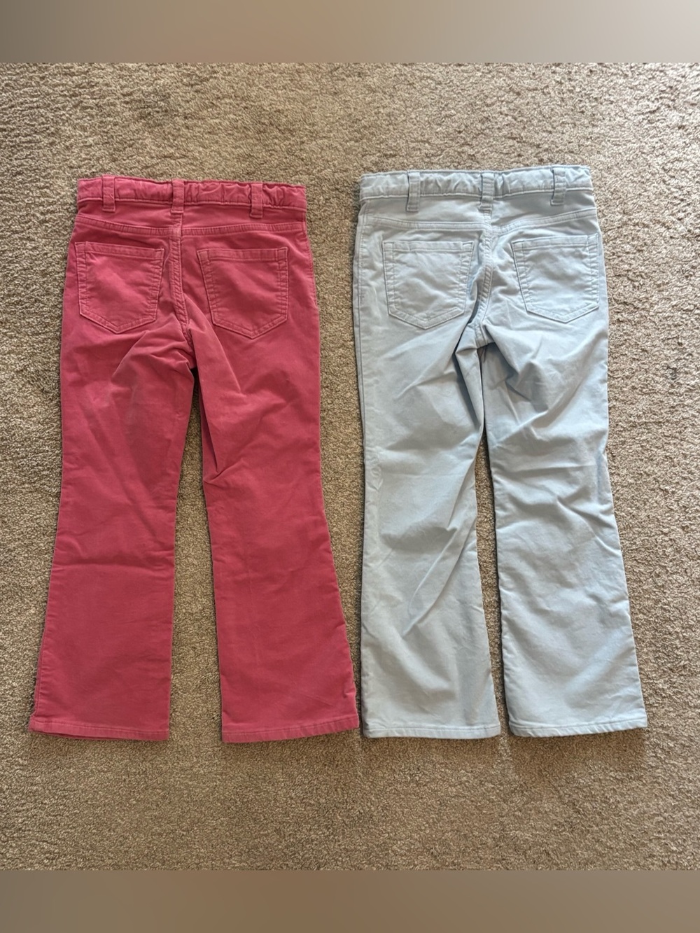 Two Pairs of Girls Gymboree Corduroy Bootcut Pants in Pink and Light Blue Size 6 - Picture 4 of 4